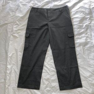 Vintage grey cropped cargo slacks